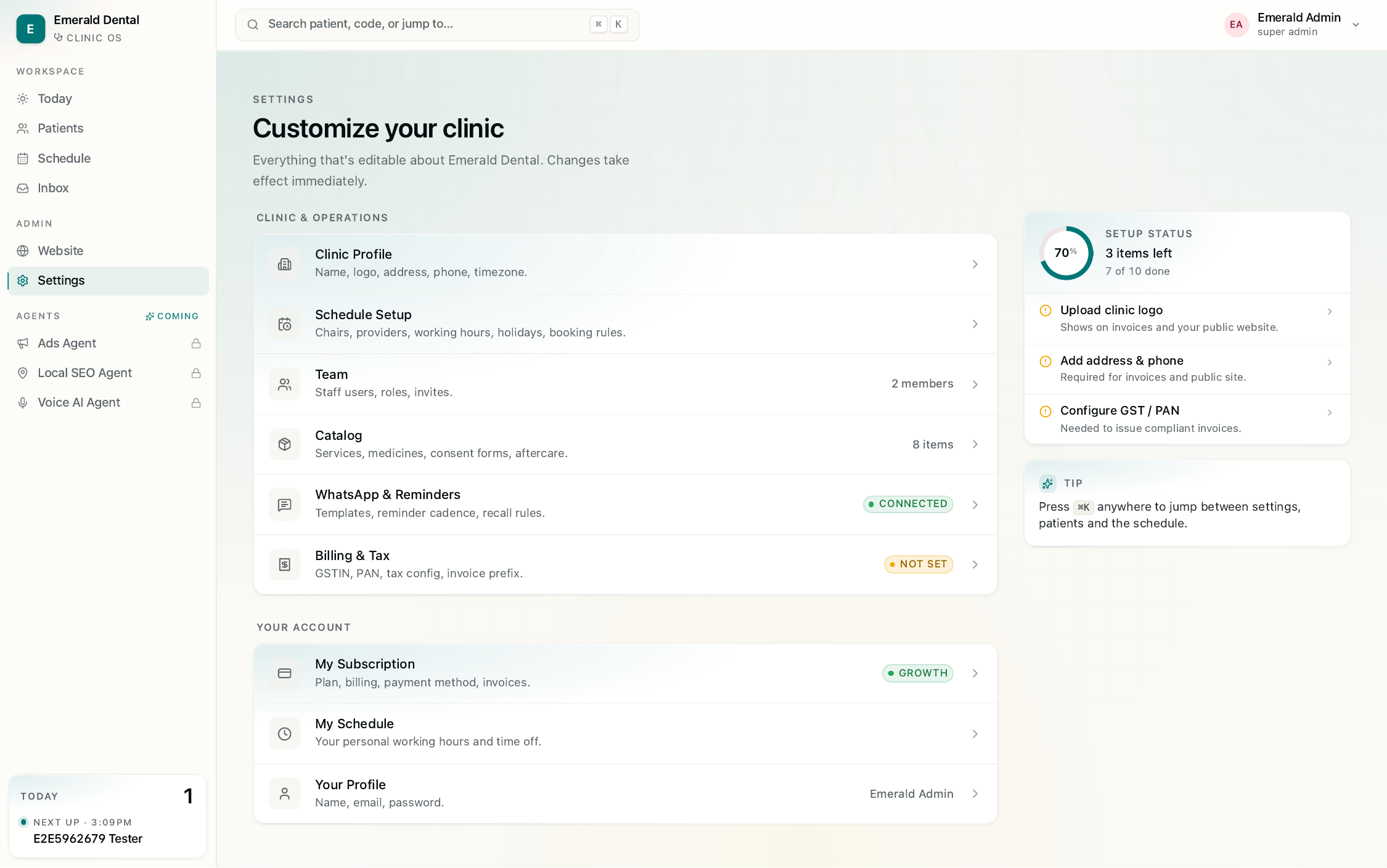 MadeFindable — business settings